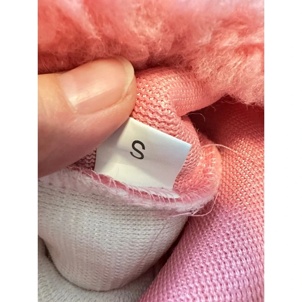 Yikeyo Pet Hoodie Size S Pink White Sherpa Fleece Small Dog‎ Cat Sweater